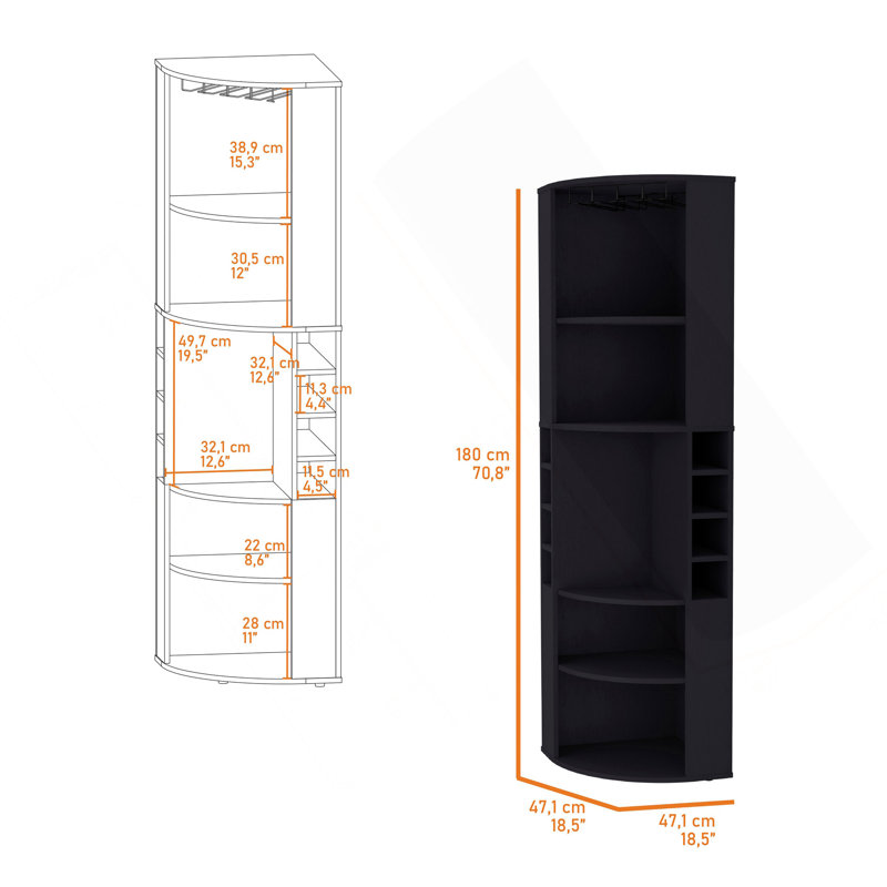 Armoire de bar Wenge, Wengé