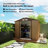 Outsunny 7' x 4' Outdoor Storage Shed, Garden Tool Metal Shed with Foundation Kit, Double Lockable Door, Air Vents and Sloping Roof, for Backyard, Patio, Lawn, Brown-98202124-98202127
