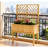 Self-Draining Raised Garden Bed,Elevated Wood Planter With Trellis For Climbing Plants,With Legs And Drainage Holes-191071618