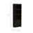 Bookcase, Three Shelves, Double Door Cabinet, Metal Hardware, Black
