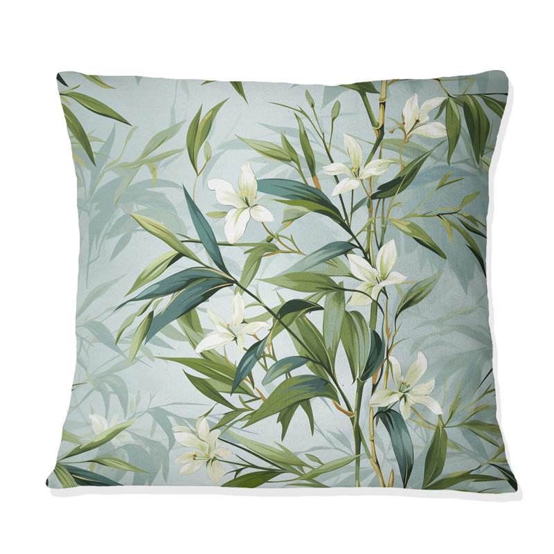 Coussin décoratif en polyester Tropical Zen Bamboo I, H 18 po x l 18 po