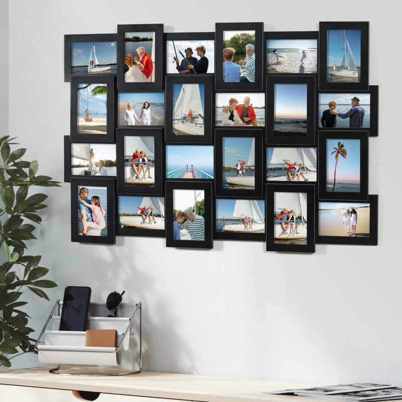 Dubenko Black Wooden Picture Frame with Mat