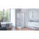 Flex 32" W x 32" D x 78" H Semi-Frameless Square Shower Enclosure with Fixed Panel and Base Included