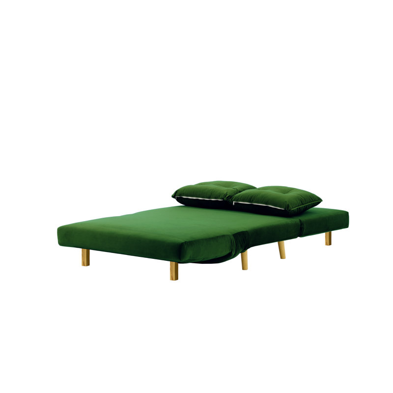 Rolen 2 Seater Sleeper, Green, Light Oak