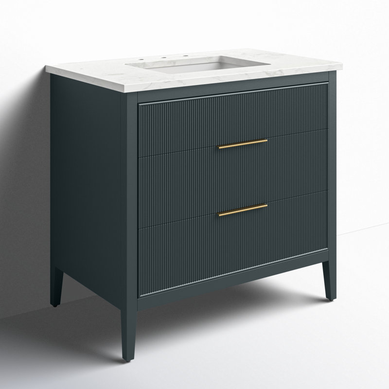 Emma 36" W Single Vanity, Vintage Blue