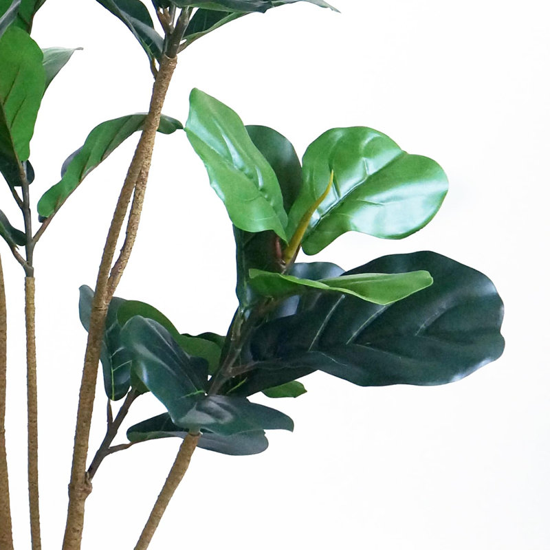Arbre artificiel en pot moderne Ficus Lyrata, Noir g