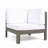 OANA -5-PIECE V SHAPE SOFA SET, WHITE