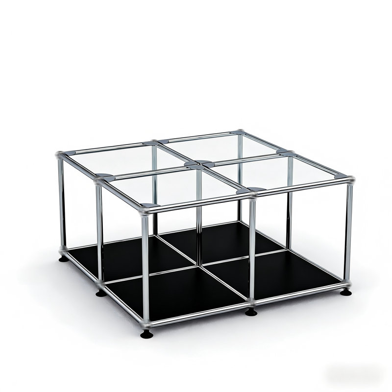  Armoire de rangement moderne, buffet modulaire en métal, crédence de bureau polyvalente en acier et buffet pour le salon, la cuisine et le bureau personnel