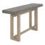 Console de 59,1 pouces avec placage de pin, table d'entrée de conception triple rectangulaire, pieds en bois massif, table de canapé polyvalente-1262531042