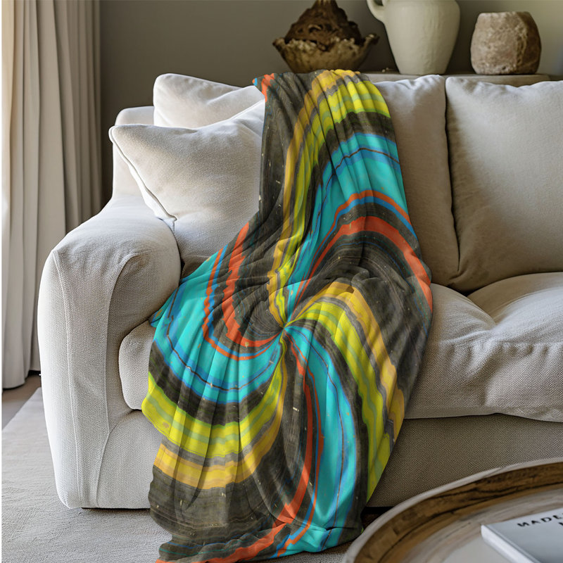 Spiraling Colors - couverture 1 pièce, Grand lit