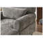 Chaise longue rembourrée moderne gris avec structure en bois