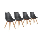 4 Ayden Upholstered Dining Chair with Cushion Seat Padding