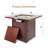 28" 50000 BTU Outdoor Propane Gas Fire Pits Table, Square Brown Texture Outdside Patio Firepits Fireplace Dinning Coffee Tables with Lid & Lava Rock, ETL-Certified, Fit for Courtyard, Patio, Balcony