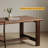 Modern thick board black walnut table-1025871921