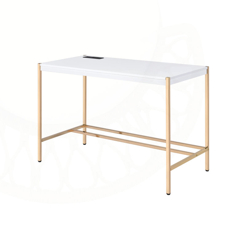 Writing Lagena with USB Port for Modern and Stylish Home Office Setup, White