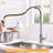 Touchless Kitchen Faucet, Brushed Nickel, Contemporary Enchantment, Single Handle, Ceramic Filler, Brass Motion Sensor Activated Tap, Fascination,-615769153