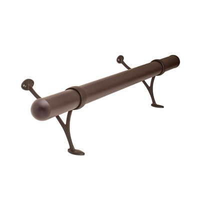 Outwater 4’ Bar Foot Rail Kit – Complete Undercounter Mount Hardware And Tubing, Dome End Cap, Oil Rubbed Bronze Finish