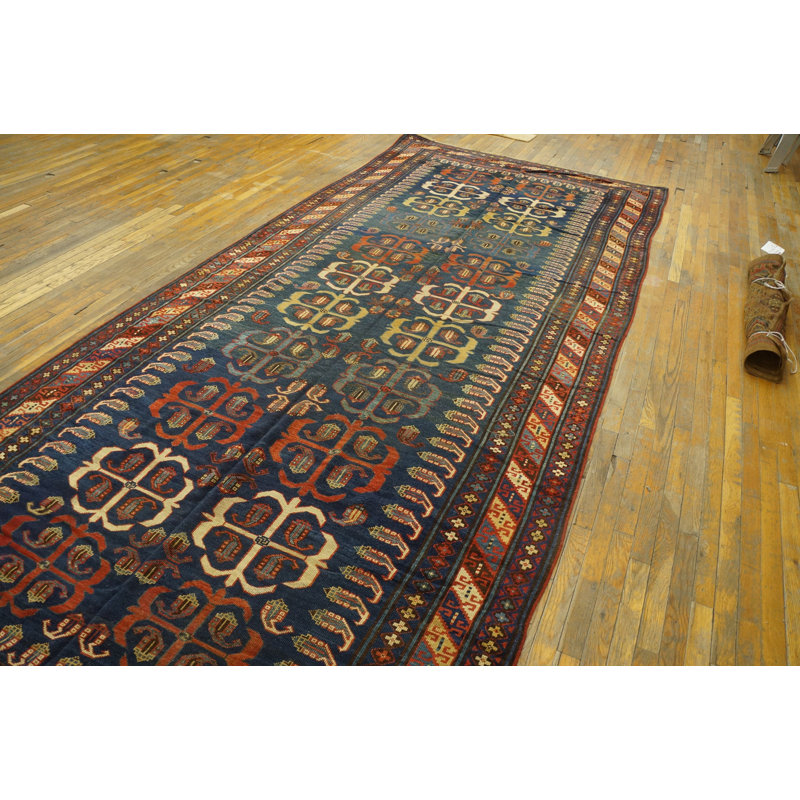 Antique Caucasian Blue 1890s Rug