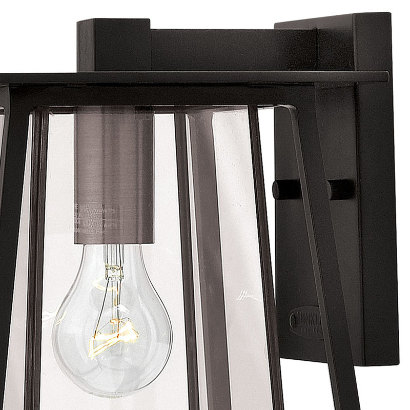 Izzie Black Outdoor Wall Lantern, H 12,3 po x l 8,3 po x P 9,3 po