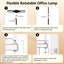 Lampe de bureau à DEL avec pince, lampe architecte soucieuse des yeux, lampe de bureau pour écran d'ordinateur à double tête, lumière de col de cygne flexible et réglable avec 4 modes de couleur et 5 niveaux de luminosité