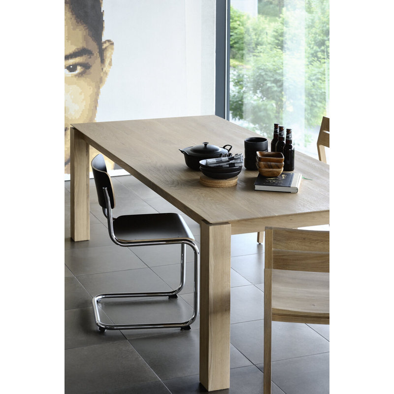 Slice Solid Oak Dining Table, 35.4" W x 70.9" L