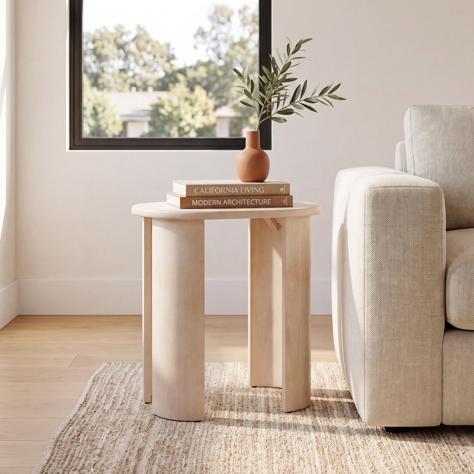 Solid Wood End Table