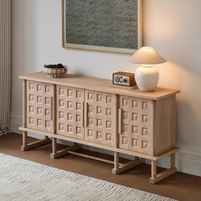 Ash American Style Minimalist Storage Cabinet