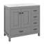 Meuble-lavabo de 36 po avec lavabo, meuble-lavabo avec 5 tiroirs à fermeture en douceur et 2 portes à fermeture en douceur-1109375981