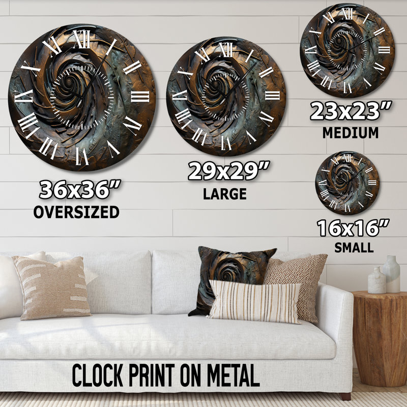 Horloge murale tourbillon bronze, Grand