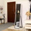 Miroir pleine grandeur sur pied incliné 64 po x 21 po à grain de bois gris