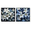 Ensemble de 2 carrés de lys blancs et bleus-1149204694-1149204691