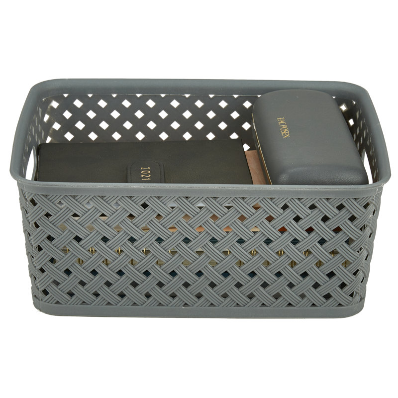 Panier en osier, H 3,94 po x l 7,87 po x p 9,84 po, Gris