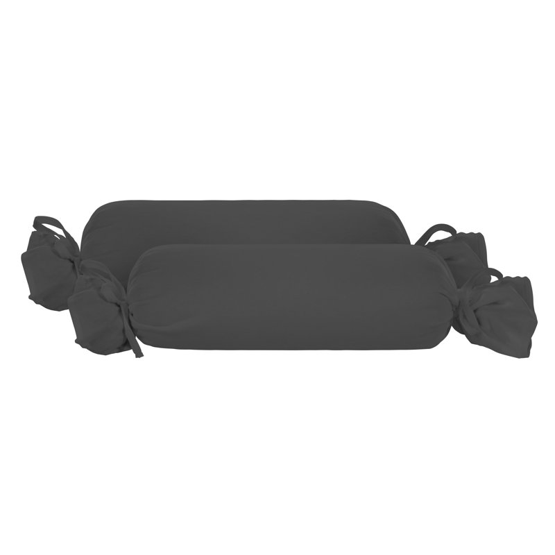Bolster Pillow Cover, Titanium