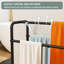 3 Tier Black Freestanding Towel Rack, Stainless Steel Bathroom Towel Holder With Mesh Shelf, Space-saving Design-75696525
