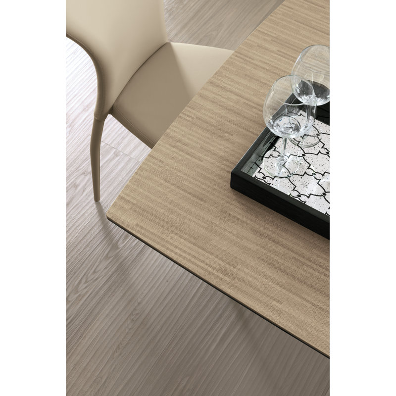 Padgett Metal Base Dining Table, 75cm H x 160cm L x 90cm W, White, White