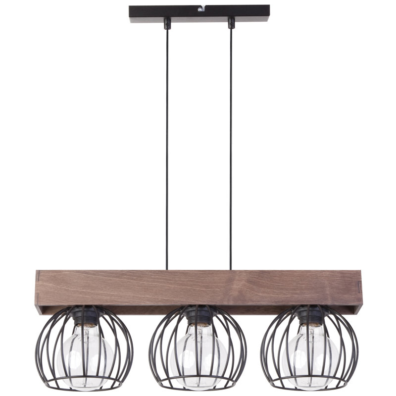 3 - Light Brown/Black Single Pendant