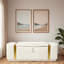Banc ottoman moderne rembourré avec compartiment de rangement dissimulé, couvercle rabattable et bandes décoratives en métal doré-83979102-83979096