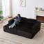 Méridienne surdimensionnée de 102 po, sans assemblage requis, causeuse en peluche nuage avec deux repose-pieds amovibles, fauteuil-lit moderne moelleux pour le salon intérieur-1222322201-1239522437