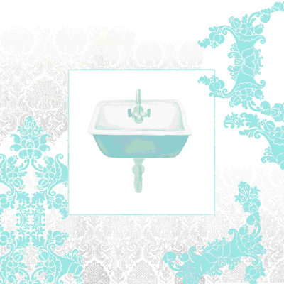 Lavabo bleu - impression sur toile tendue