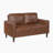 Ussery 54" Modern Loveseat with Faux Leather, Pocket Coils, Faux Wood Feet-105864614
