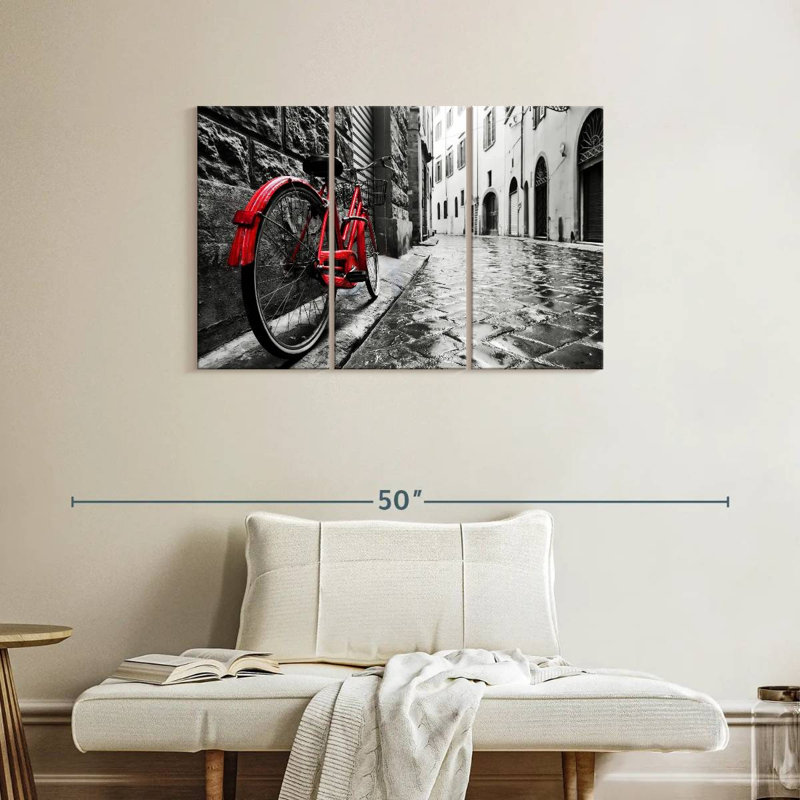 Mehar Red Bicycle Pop, 24" H x 38" W