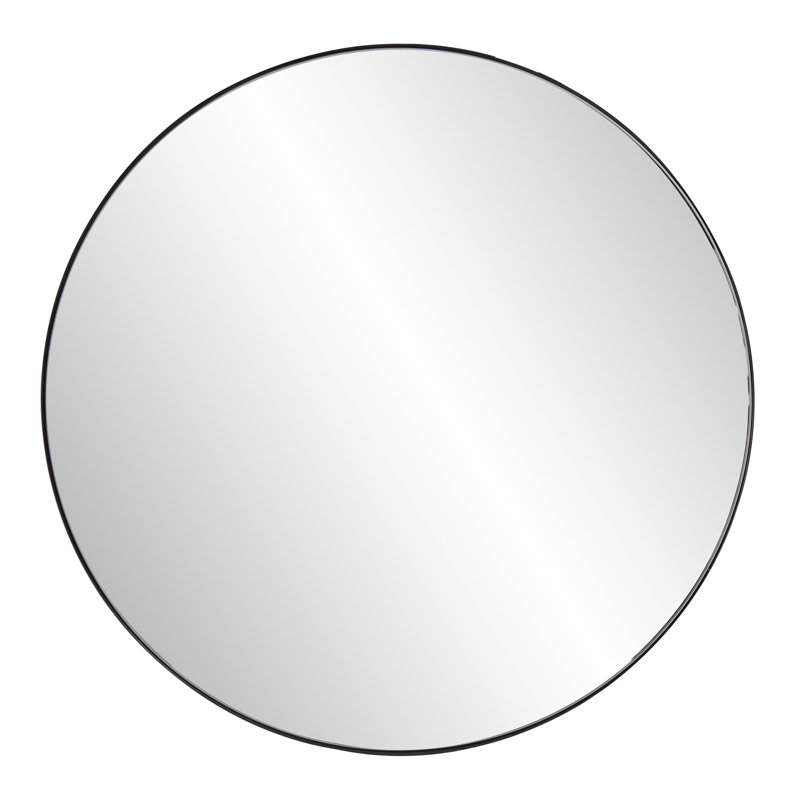 Miroir rond noir brossé Van Buren, Noir brossé