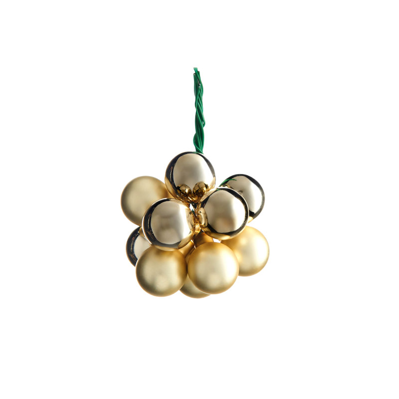 11cm Solid Colour Plastic / Acrylic Bauble, Pale Gold