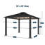 Pavillon de jardin en aluminium Santa Monica-93776340