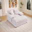 Canapé simple en velours côtelé de 56,3 pouces avec 2 coussins décoratifs et un repose-pieds, canapé confortable et profond pour le salon-1004396741