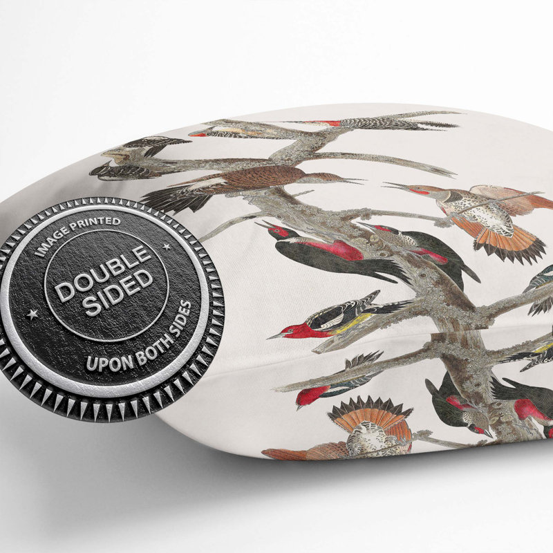Collection Of Woodpeckers Square Throw Cushion, 40 x 40 cm