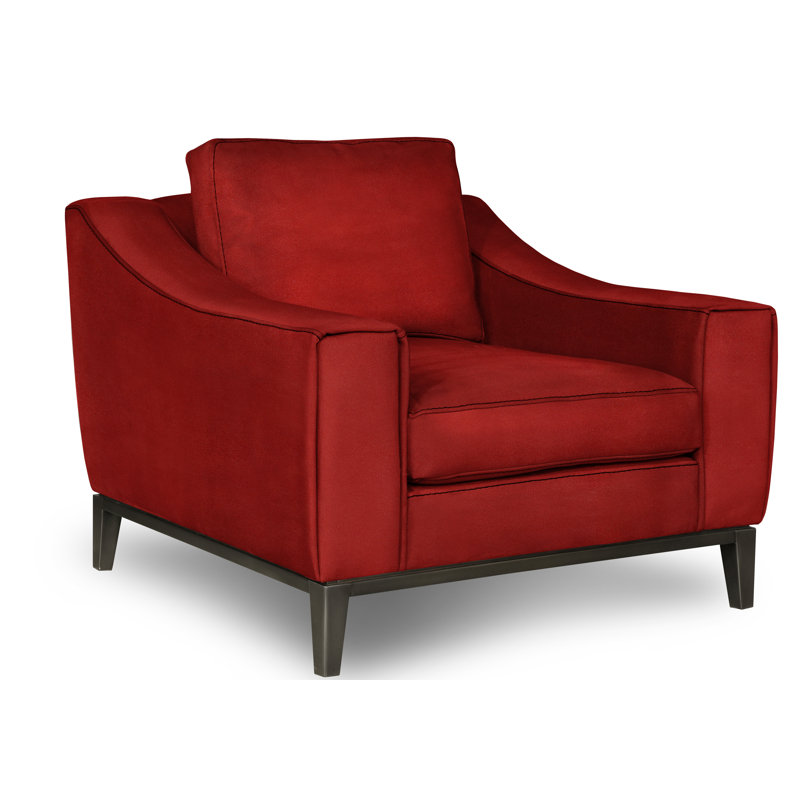 Rodeo Leather Club Chair, Cardinal Red (Cartier), Espresso