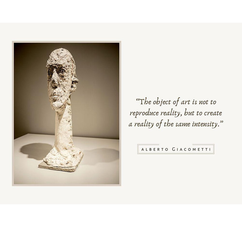 Latitude Run® ArtsyQuotes Gallery Wrapped Canvas Art Titled: Alberto Giacometti Quote: Reality, 36" H x 47" W