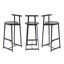 Ensemble de 3 tabourets de bar 27 "H 27" avec repose-pieds et chaises de cuisine modernes pour comptoir-1600554956