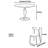 Vintage solid wood table and chair combination